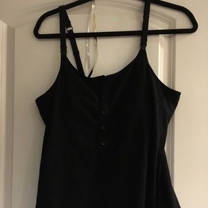 Black maternity nursing tank top